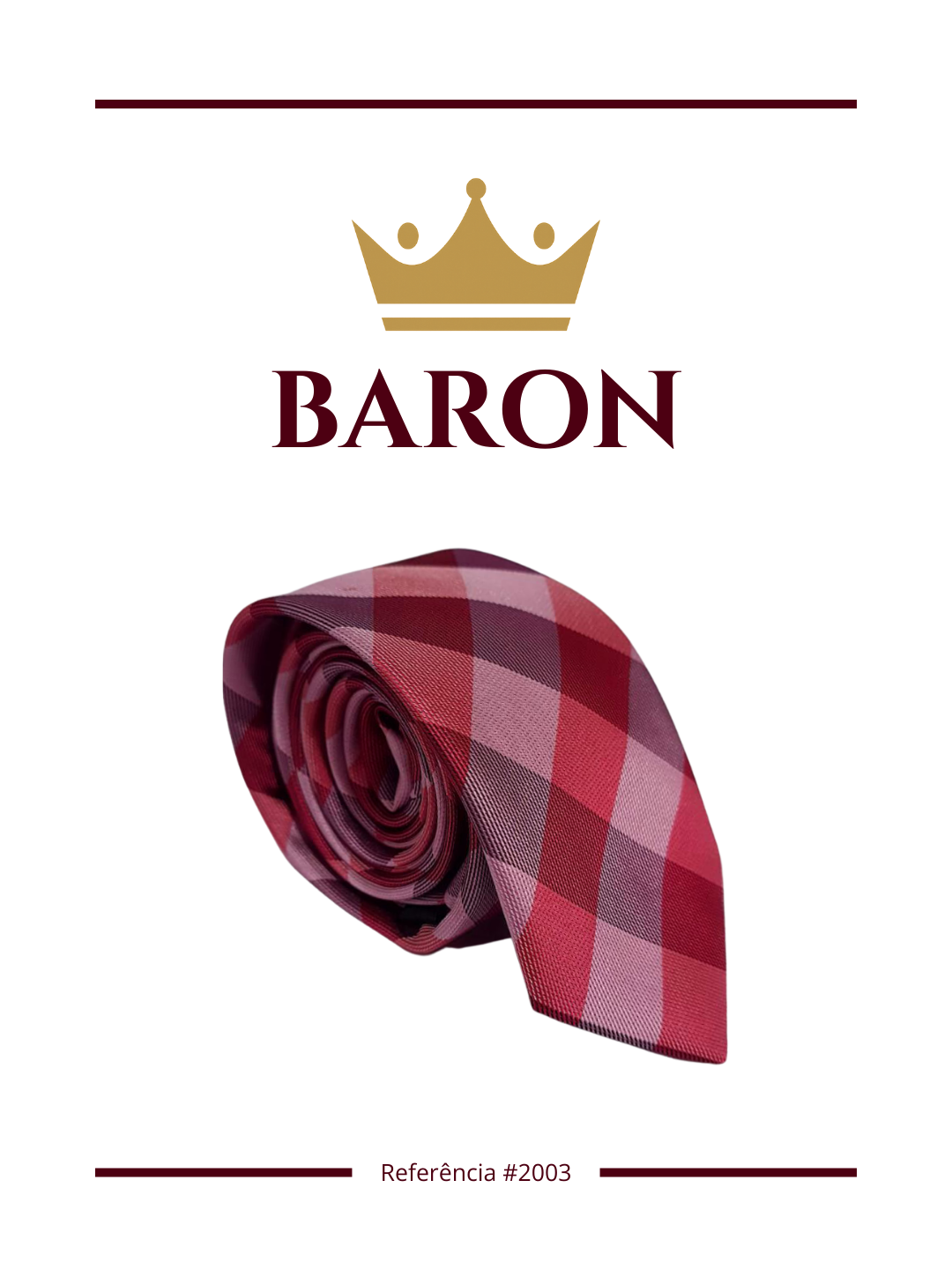 Gravata Xadrez Vermelho/Rosa